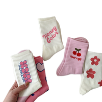 Chaussettes mi-mollet pour femmes, tendance printemps-été, style jeune et mignon, chaussettes longues de style japonais, chaussettes en coton