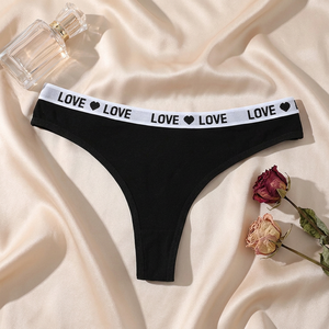 Tangas de Algodón Negras para Mujer al por Mayor, Ropa Interior de Moda de Tiro Medio, Bragas Deportivas Transpirables para Mujer OEM ODM - Product Image 3