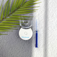 Système de Blanchiment Dentaire de Qualité Professionnelle à Domicile 5 LED Lumière Bleue Avec Minuteur, Gel PAP et Seringues de Remplissage pour Kit de Blanchiment