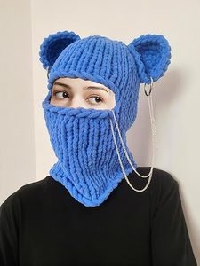Sweat à capuche personnalisé oreille d'ours drôle chenille chapeau masque <span class=keywords><strong>de</strong></span> <span class=keywords><strong>ski</strong></span> hiver Halloween cagoule chapeau <span class=keywords><strong>pour</strong></span> hommes femmes - Product Image 4