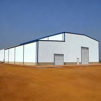 Entrepôt préfabriqué en structure acier multi-aisles moderne et personnalisable, abri de stockage écologique certifié ISO, résistant au vent et à la neige