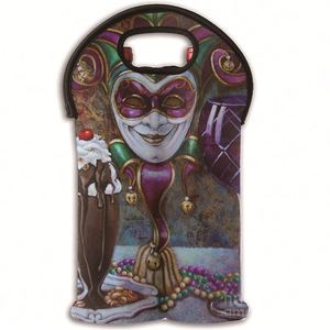Sublimation Printing Promotional Neoprene Wine Tote Bag Wine <b>Bottle</b> Holder for 750ML*2 - Product Image 2