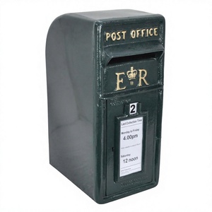 Vintage Green ER <b>Post</b> <b>Box</b> Customizable Designs E R Crown Emblem Front Access Decorative Antique Letter <b>Box</b> Garden Decoration - Product Image 1