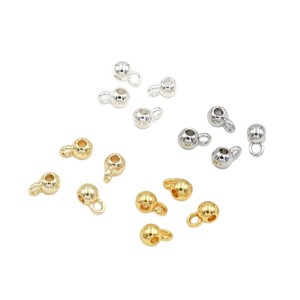 Colgante de cobre chapado en oro de 18 quilates con arete colgante de bola redonda, colgante con cuentas, colgante para pulsera, material hecho a mano C01 - Product Image 5