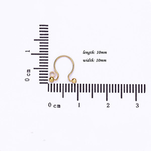 Clips d'oreilles en acier inoxydable 316L plaqué or et argent, vente en gros, composants pour la fabrication <span class=keywords><strong>de</strong></span> bijoux DIY - Product Image 1