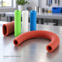 Tubes en mousse de silicone sur mesure et profilés extrudés creux, sections rondes et ovales flexibles pour l'étanchéité industrielle, fourniture OEM ODM