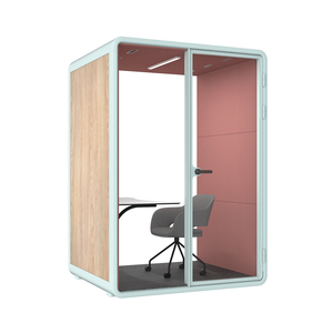Modern <b>Soundproof</b> Office Pod Single Person Acoustic Privacy Booth for Quiet Work and Calls Movable and Quick Install - Product Image 1