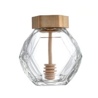 Pot en verre pour miel, design innovant, pot en verre sphérique