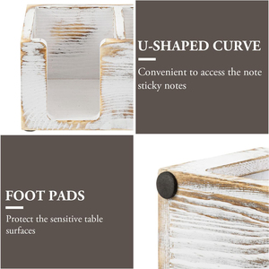 Gỗ rắn ghi chú dính và văn phòng phẩm đứng văn phòng máy tính để bàn lưu trữ hộp thích hợp cho tự dính <span class=keywords><strong>notepad</strong></span> bút chì đánh dấu - Product Image 3