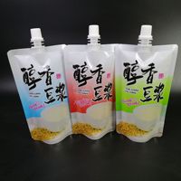 Pochette souple à bec verseur, réutilisable et recyclable, en plastique, avec fermeture sécurisée pour le stockage de jus et de vodka, sans BPA