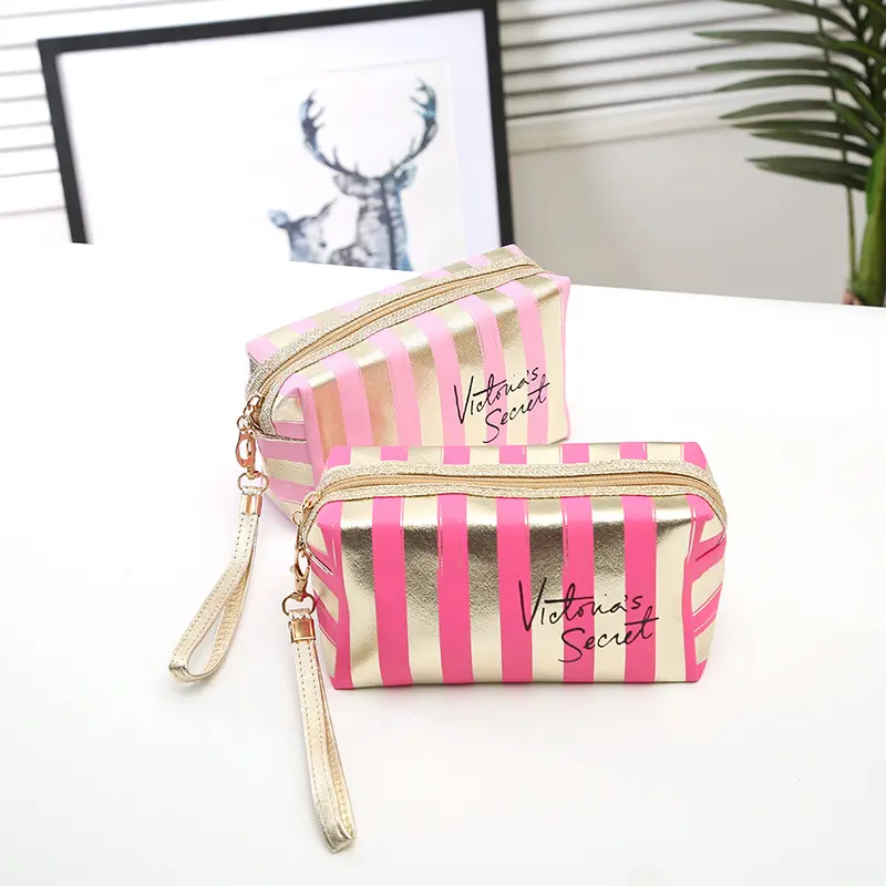 Travel Organic Carry-on Lipstick Cute Pink Makeup Bag