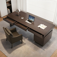 Bureau de direction de 47 à 94 pouces de large avec tiroirs de classement pour bureau d'angle, base en métal, adapté aux bureaux