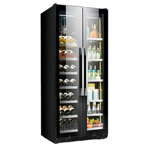 Cantinetta Elettrica Professionale in Acciaio Inox, Capacità 350L, Frigorifero con Porta in Vetro per Uso Domestico e Alberghiero - Product Image 1