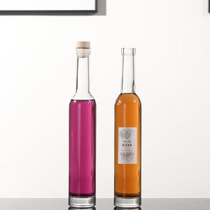 Venta caliente 400ml Slim Tall Botellas de vidrio al por mayor para Vodka <span class=keywords><strong>Gin</strong></span> Whisky de grano puro y corcho de chocolate incluido - Product Image 5