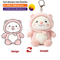 minimale de commande prix d'usine délai de livraison rapide cadeaux promotionnels porte-clés en peluche personnalisé