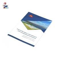 Brochure de catalogue d'entreprise personnalisée, reliure agrafée, manuel d'instructions, estampage à chaud et à froid, plastification UV 3D