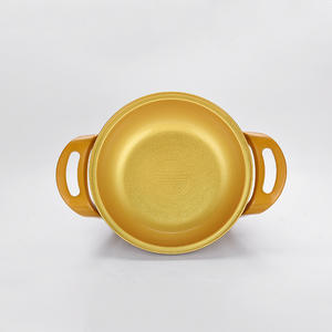 Poêle électrique Odomoem 34 cm, boîtier en plastique doré, cuisinière multifonctionnelle avec verrouillage mécanique, usage domestique - Product Image 1