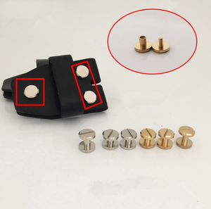 Tornillos Chicago de latón de 10x10x4mm para cinturones de cuero, tornillos macho y hembra de acero inoxidable para cinturones - Product Image 3