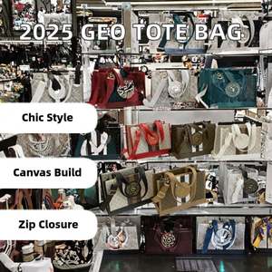 Sacs à main pour femmes en cuir de crocodile PU avec logo personnalisé, sacs fourre-tout classiques de grande capacité, vente en gros d'usine, sacs à main de luxe tendance pour femmes - Product Image 2