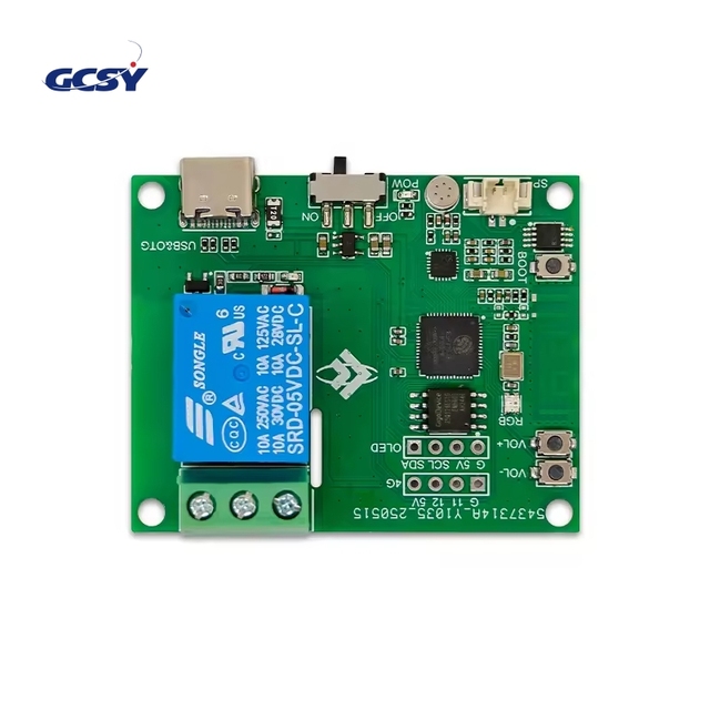 ESP32-AI 1-channel Voice Control Relay Module Speech Recognition Onboard Microphone Amplifier Speaker TYPE-C Interface