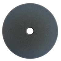 Disque de polissage en mousse noire à surface plane avec trou central, 6 pouces, pour finition finale et détaillage automobile