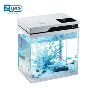 Yee Multifunctionele Salontafel Oem & Odm Tank Met Verlichting Filter Waterpomp Smart Glazen Aquarium Aquarium