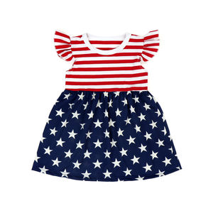 Vêtements pour enfants pour la fête du 4 juillet, robe de fête pour filles, vêtements pour enfants, robes à manches courtes - Product Image 2