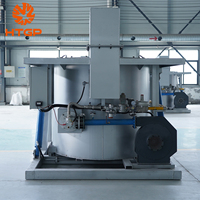 Machine de recyclage de fusion de lingots d'aluminium à gaz Four de fusion de 500kg pour la coulée continue horizontale de tiges d'aluminium
