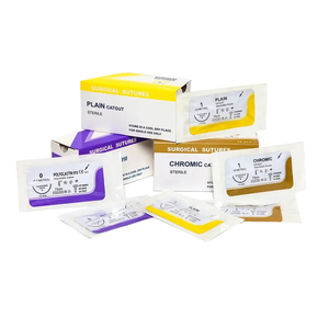 Benang Bedah Non-absorbable <span class=keywords><strong>Nylon</strong></span> Biru dengan Jarum Baja Tahan Karat 420 - Product Image 1