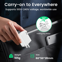 Schitec EU CE pengisi daya ponsel USB, pengisi daya Cepat 45W 2 port tipe A + C 40W untuk pengisian daya ponsel samsung