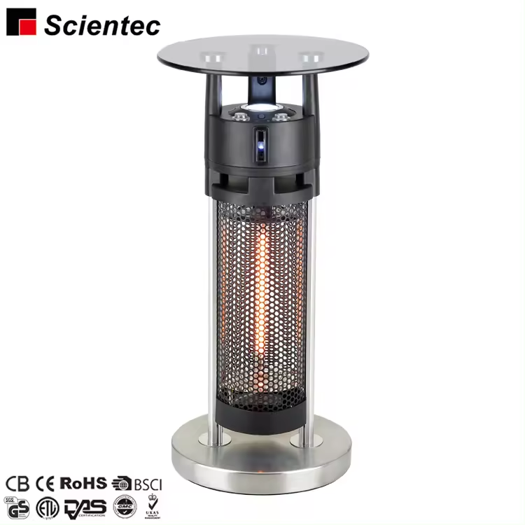 Smart IR Sensing and LED Lighting Tempered Glass Top Heater