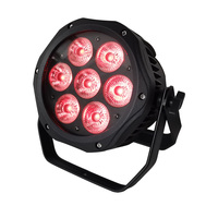 Luz Par LED RGBW 4 en 1 de 7*12W, IP65 Impermeable, Delgada, Control DMX512, Ángulo de Haz de 25/45, Temperatura de Color de 3000K-8000K para Exteriores