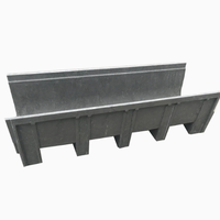 Caniveau de drainage linéaire moulé par compression, caniveau de drainage en fibre de verre FRP avec couvercle antidérapant pour système de drainage des sites agricoles