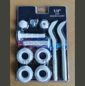 Ensembles de raccords de radiateur 11 éléments Kit de montage de radiateur Systèmes CVC Accessoires de radiateur de chauffage en aluminium - Product Image 5