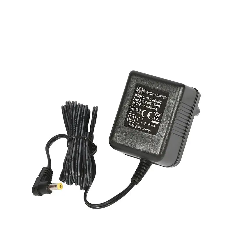 Universal charger US EU AU interchangeable ac to dc adaptor 6v 0.4a adapter switching power supply