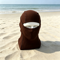 Pasamontañas Elástico Marrón, Protección Facial y de Cuello, Capucha para Playa, Natación, Surf, Máscara de Esquí a Prueba de Viento