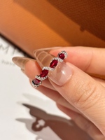 18K Weißgold Labor-gezüchteter Rubin-Diamant-Ring, ovaler roter Edelstein, gedrehter Brautschmuck für Frauen, Geschenk, Hochzeit, nur hohe Qualität.