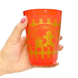 <b>Reusable</b> PP Christmas <b>Cup</b> 16 oz <b>with</b> Direct Drinking Feature Dishwasher Safe Back to School for Coffee Beer Ice Cream Parties - Product Image 5