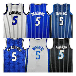 Venta al por Mayor de Camisetas de Baloncesto Americanas Cosidas 2026, Camiseta de Orlando 5 Paolo Banchero - Product Image 1