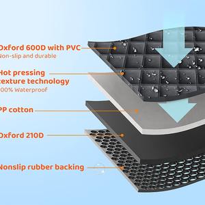 وسادة سيارة من شركة التصنيع الأصلية أو دي إم للكلاب والحيوانات الأليفة مقعد خلفي مضاد للانزلاق-قماش أوكسفورد مضاد لللدغة مقاوم للأوساخ ومقاوم للماء ومضاد للخدش - Product Image 3