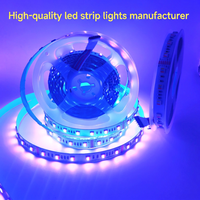 Lampu Strip LED RGB 5050 Pintar dengan Konektivitas USB, Material PCB, Rating IP20, 12V, 5mm/8mm/10mm/12mm, Dapat Diredupkan, Kontrol Remote & Aplikasi