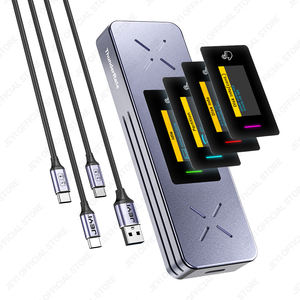 JEYI可视智能M.2 NVMe/SATA固态硬盘外壳USB <span class=keywords><strong>3.2</strong></span> Gen 2 10gbps外部M2适配器铝支持M键B + M键UASP修剪 - Product Image 1