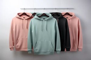 เสื้อมีฮู้ดสำหรับผู้ชายเสื้อครอปแบบมีฮู้ดโอเวอร์ไซส์ผ้าคอตตอนไม่มีสายหนังใส่ - Product Image 6