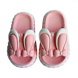 Pink EVA Flip Flops 37-40 Anti Slip Open Toe Home Slippers Summer Solid Buckle Design PVC Lining 40MM Sole - Product Image 1