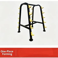 Support de rangement pour haltères en acier commercial - Support de rangement réglable et durable pour haltères pour la musculation en salle de sport
