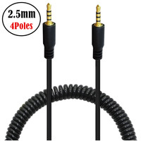 Câble adaptateur TRS mâle-mâle personnalisé OEM de 2,5 mm avec gaine en PVC et blindage tressé pour microphone et haut-parleur