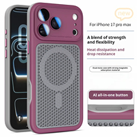 Coque antichoc rigide avec protection magnétique pour objectif et dissipateur de chaleur en maille pour iPhone 18 17 16 ProMax 15 14 Plus 13 12