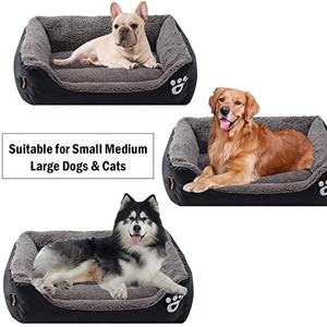 Großhandel Mehrfarbiges Rechteckiges Haustier-Sofa Atmungsaktives Waschbares Plüsch-Baumwoll-Katzenbett Hundebett Heizendes Warmes Kissen - Product Image 4