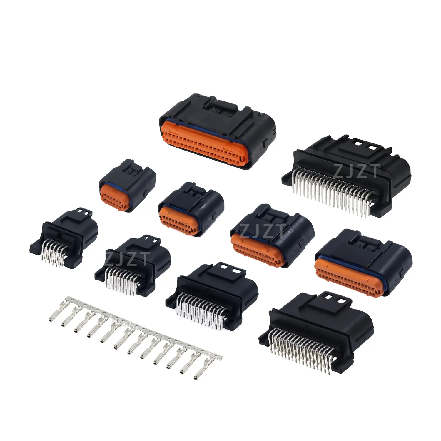 JAE type automotive waterproof connector PCB board end harness plug/male + female connection/large stock
