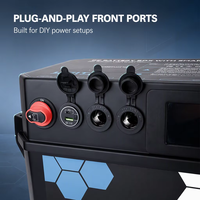 Kit de boîtier de batterie LiFePO4 12V DIY 100Ah-300Ah avec BMS pour batteries de camping-car et marines, boîtes et supports